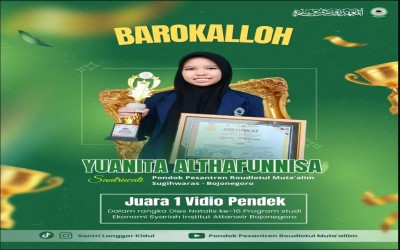 Santri Ponpes Roudlotul Muta'allim Sugihwaras raih juara 1 video pendek